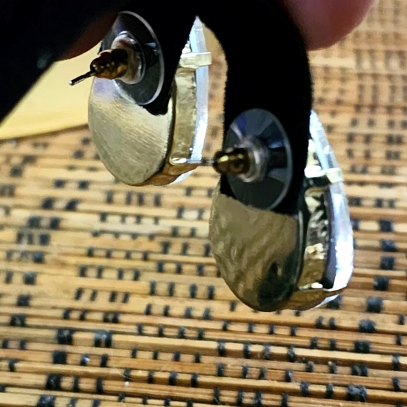 Statement Chunky Gold Chain Necklace Bold Geometric Pendants Teardrop Earrings - Picture 11 of 13